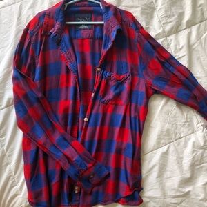 plaid button up